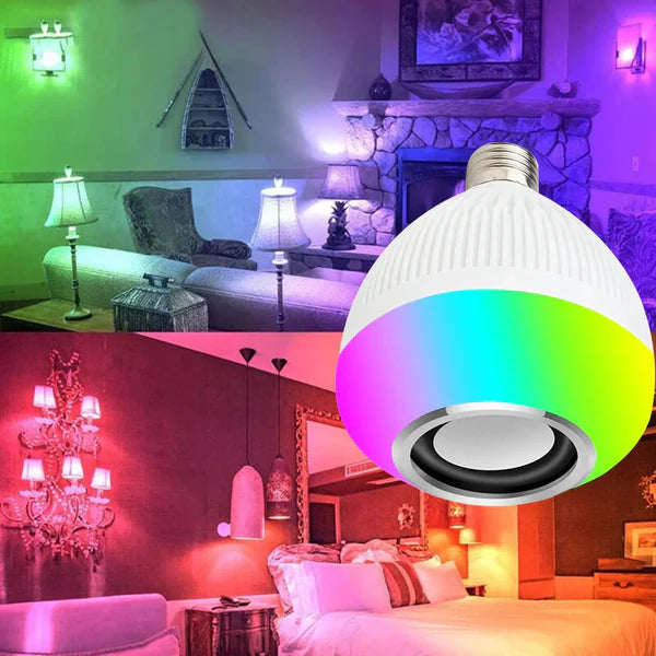 Lâmpada LED Bluetooth com Som e Controle RGB 12W Bivolt