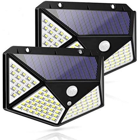 2 Luminária Solar 100 Led Com Sensor