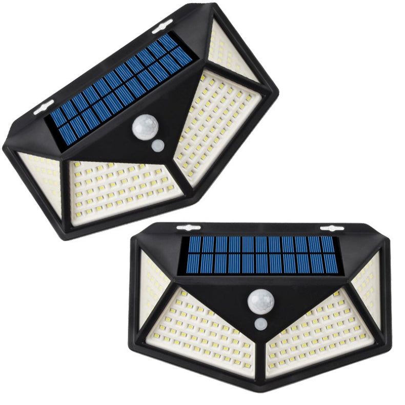 2 Luminária Solar 100 Led Com Sensor