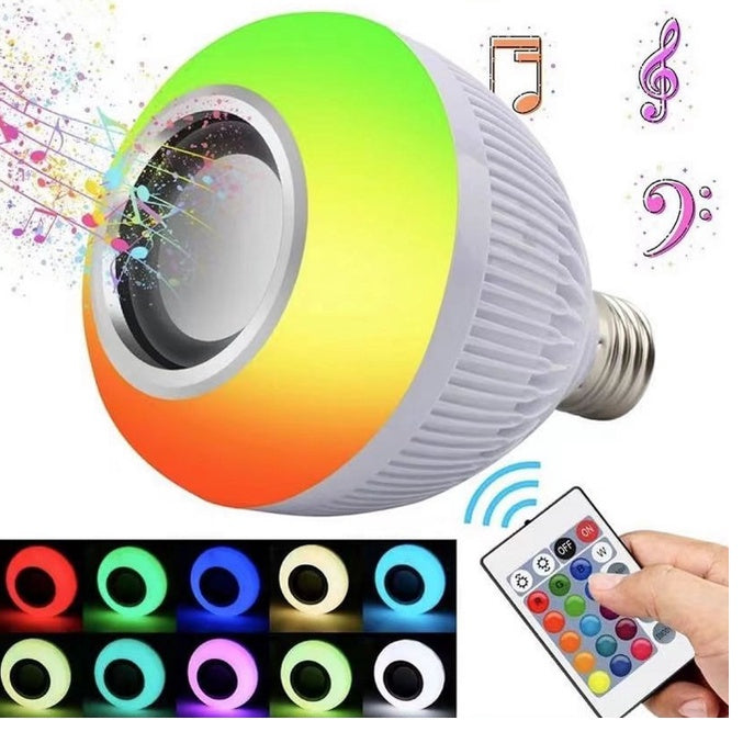 Lâmpada LED Bluetooth com Som e Controle RGB 12W Bivolt