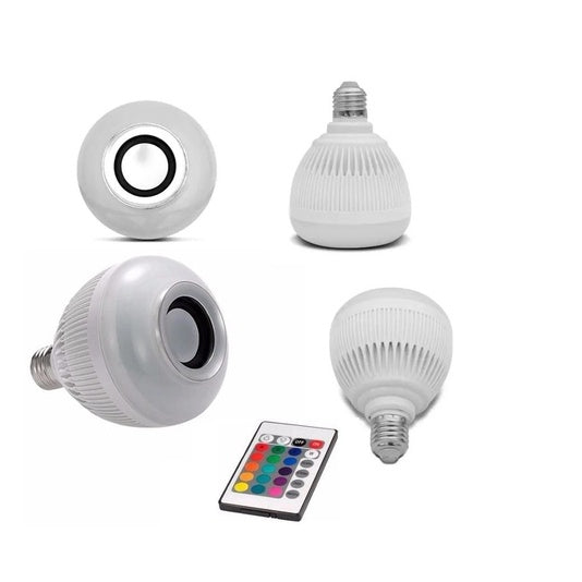 Lâmpada LED Bluetooth com Som e Controle RGB 12W Bivolt